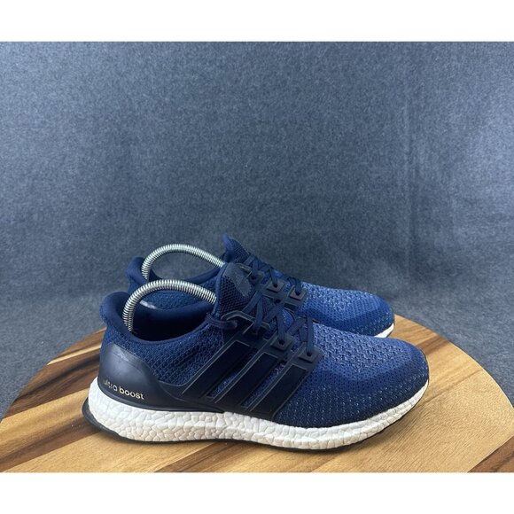 Mens Adidas UltraBoost 2.0 Collegiate Navy Blue Running Shoes Sneakers Size 8.5 - Picture 1 of 12